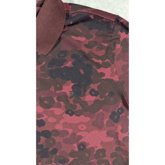 BURBERRY BRIT‎ Men Shirt Medium Polo Camo Logo Collar Short Sleeve Casual Luxury - Picture 3 of 10